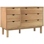 vidaXL Schubladenschrank OTTA 111x43x73,5 cm Massivholz Kiefer