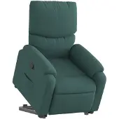 vidaXL Relaxsessel mit Aufstehhilfe Dunkelgrün Stoff