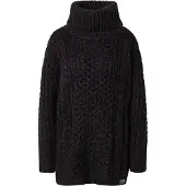 Superdry für Damen. W8011743A Schwarzes Strickkleid (L), Lässig, Acryl