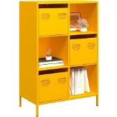 vidaXL Highboard Senfgelb 68x39x103,5 cm Stahl