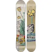 Nitro - All Mountain-/ Freestyle-Snowboard - Mercy 2025 für Damen aus Wolle - Größe 146 cm - Beige