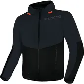 SHIMA Daybreaker Grau Schwarz Motorrad Zip Hoodie Größe 2XL