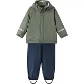 Reima Regenkleidung m. Träger - Tihku - PU - Grau Green - - 1 Jahr (80) - Regenkleidung