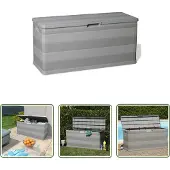 The Living Store Gartenbox Grau 117×45×56 cm