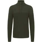 11 Project Strickpullover Herren Baumwolle grün, M 698550-0002-09920