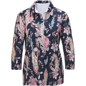 Goldner Poloshirt "Printshirt mit Paisley-Muster" Ohne