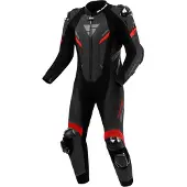 SHIMA Hyper RS Perforierte Schwarz Rot 1-Teiler Motorrad Lederkombi Größe 54