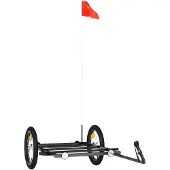 vidaXL Fahrradanhänger Schwarz 126x63x34 cm Eisen