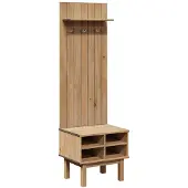 vidaXL Flurgarderobe OTTA 50x40x160 cm Massivholz Kiefer