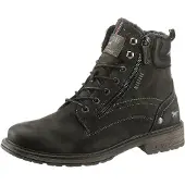 Mustang Herren Stiefelette warm gefütterter Schnürboot Reißverschluss 4157-609, Größe:43 EU, Farbe:Grau