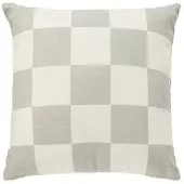 Fonq Check Zierkissen 50 x 50 cm - Grau