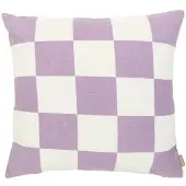 Fonq Check Zierkissen 50 x 50 cm - Lavendel