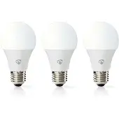 Nedis SmartLife Vollfärbige LED-Lampe - Wi-Fi - E27 - 806 lm - 9 W - RGB / Warm bis kühlen weiß - 2700 - 6500 K - Android / IOS - Birne - 1 Stück