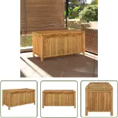 The Living Store Gartentruhe 110x52x55 cm Bambus