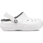 Crocs Classic Gefütterte Schlappen, Weiß/Grau, 27-28