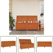 The Living Store Gartentruhe Braun 150x50x56,5 cm Massivholz Tanne