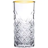 Pasabahce Longdrink Timeless 45 cl - Transparent Gold 4 Stück