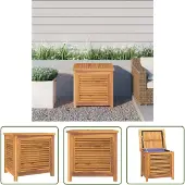 The Living Store Gartenbox mit Beutel 60x50x58 cm Massivholz Teak