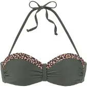 LASCANA Bügel-Bandeau-Bikini-Top "Adelin" mit bedruckten Einsätzen