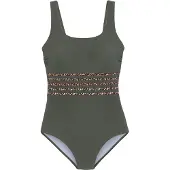 LASCANA Badeanzug "Adelin" mit Shaping-Effekt und bedruckten Details