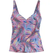 LASCANA Tankini-Oberteil in Hellblau/ Bunt - 40C-Cup