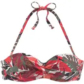 LASCANA Bügel-Bandeau-Bikini-Top "Ava" im tropischen Design