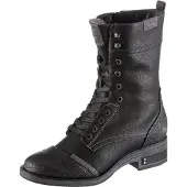 Mustang Damen Stiefelette Boot Stiefel Schnürung Blockabsatz 1293-510, Größe:37 EU, Farbe:Schwarz