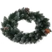 Home Styling Collection Kranz 40 cm 80 Spitzen grün Weihnachtsdekoration (groen)