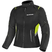 SHIMA Rush wasserdichte Damen Motorrad Textiljacke, schwarz/gelb, XS