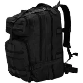 vidaXL Rucksack Armee-Stil 50 L Schwarz
