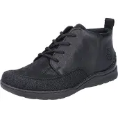 Rieker Damen Stiefelette Schnürboot sportliche Laufsohle 48922, Größe:40 EU, Farbe:Schwarz