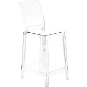 Beliani Set aus 2 Barhockern Transparenter Kunststoff 99 cm Sitzhöhe Thekenstuhl