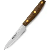 Arcos Messer Mondador Serie Nordika 165000 aus rostfreiem Stahl Nitrum und Griff aus Holz Natur mit Klinge von 100mm