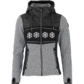 Mountain Peak Zipper Hoodie aus zwei Materialien für Damen