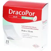 Dräco Dracopor sensitiv 8x10 cm steril m.Silikonkleber 25 St Verband