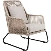 Brafab Gartensessel Midway von , aus Rattan und Aluminium, modern, beige, inkl. Kissen