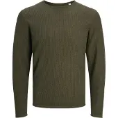 Jack & Jones Rundhalspullover "JJECOOPER KNIT CREW NECK NOOS" in Strick Optik