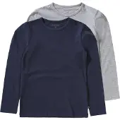 Minymo Bluse - 2er-Pack - Navy/Grau - - 2 Jahre (92) - Blusen