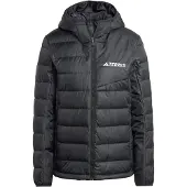Adidas Damen Klassische Winterjacke mit Kapuze, Schwarz, JE6756