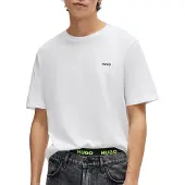 HUGO für Herren. 50466158 Dero T-shirt weiß (M), Lässig, Baumwolle, Kurzarm, Nachhaltig