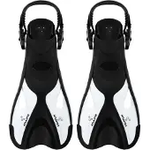Atlantis Schwimmflossen Black White-Schuhgröße 36 - 41