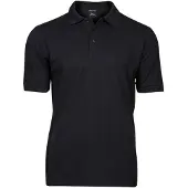 Falk&Ross Herren Luxury Stretch Polo-Shirt, Kurzarm BC3305 (4XL) (Schwarz)