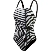 Speedo Damen Schwimmanzug SPDSCU AMRGLW PT 1PC AF BLACK/WHITE