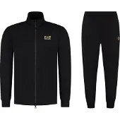 EA7 für Herren. 8NPV60_PJVRZ Track Trainingsanzug schwarz (XS), Lässig, Sportlich, Baumwolle, Multisport, Langarm