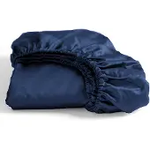 Cinderella Spannbettuch Sundays Navy (Satin)-90 x 220 cm