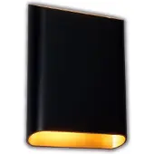Artdelight Wandleuchte Diaz L Schwarz mit Gold