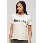 Superdry Retro Flock Relaxed Kurzarm-t-shirt