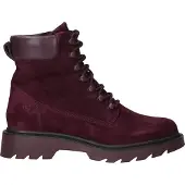 Tamaris Damen Schnürstiefeletten Weinrot Rauleder Synthetik Größe: 38