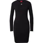 HUGO Kleid aus Stretch-Jersey mit Stack-Logo Grösse XS