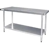 Vogue Edelstahl Arbeitstisch mit Regalboden 150 x 60cm